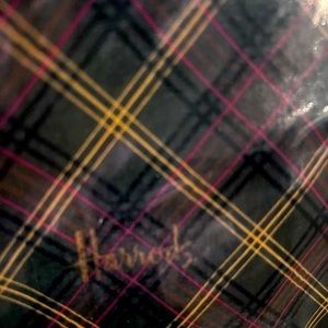 Harrods Knightsbridge Plaid Tote 11.5" X 14"